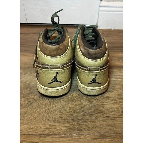 Nike Air Joridan 1 Mid Army Retro Army Forces Leather & Suede Mens Sneakers 11 - Picture 7 of 10